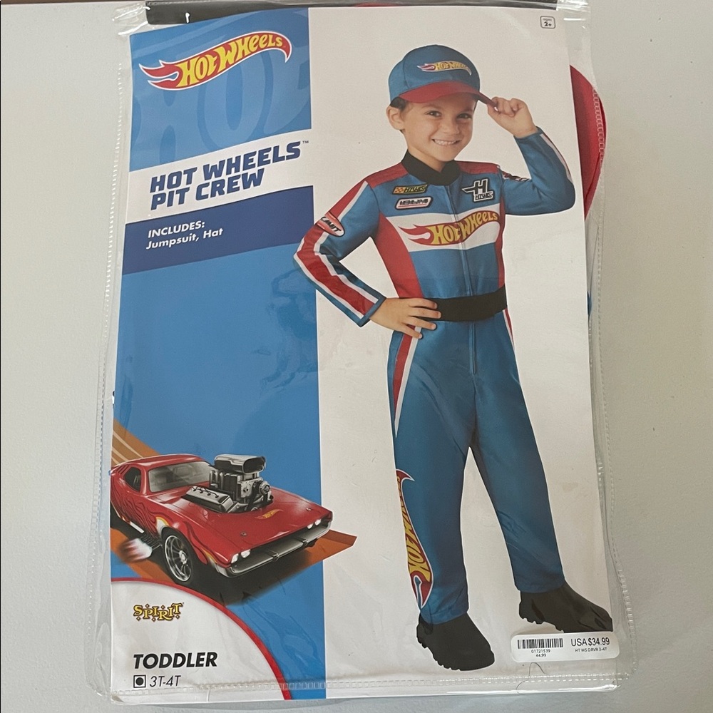 Hot Wheels Pit Crew Kids Costume - Blue and Red